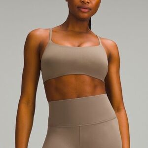 lululemon Wunder Train Strappy Racer Bra Light Support C/D size 8 Nomad 🤍